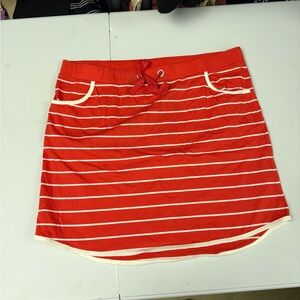 Nautica Red and White Striped Garment